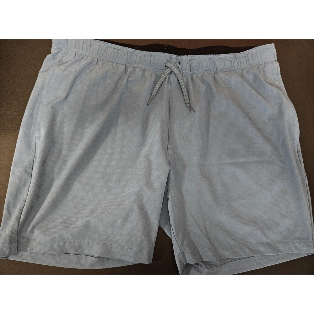 TravisMathew Shorts Mens 28 Blue Athletic Knit Elastic Waist Drawstring Size 40